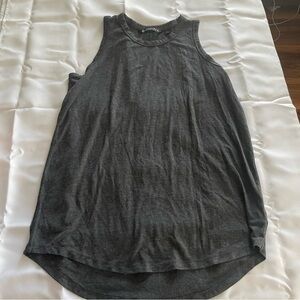 Athleta Tank Top Women's Small Gray Heather High Round Neck Sleeveless Athletic